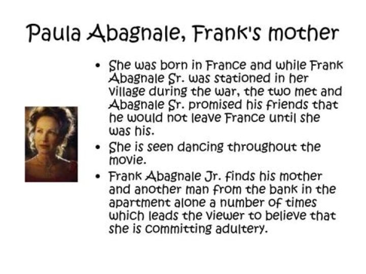 Paulette Abagnale Who is Frank Abagnale's mother? Dicy Trends