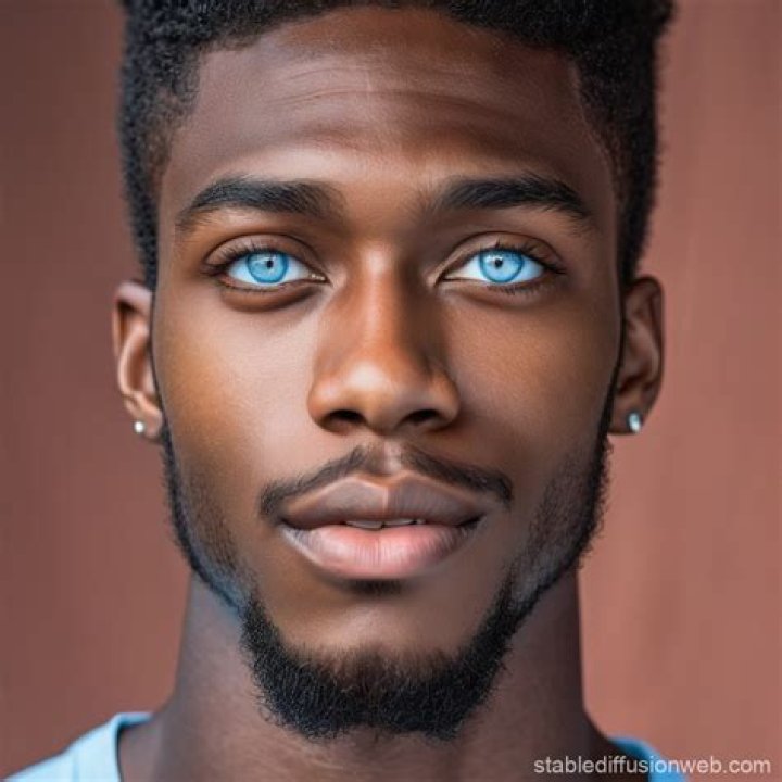 Pin on Blue Eyes, black skin