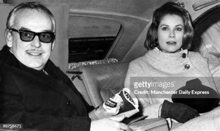 Prince Rainier with his wife Princess Grace and their three children