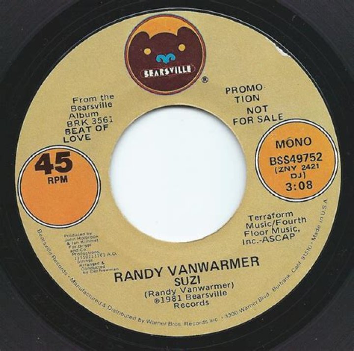 Randy Vanwarmer Suzi (1981, Vinyl) Discogs