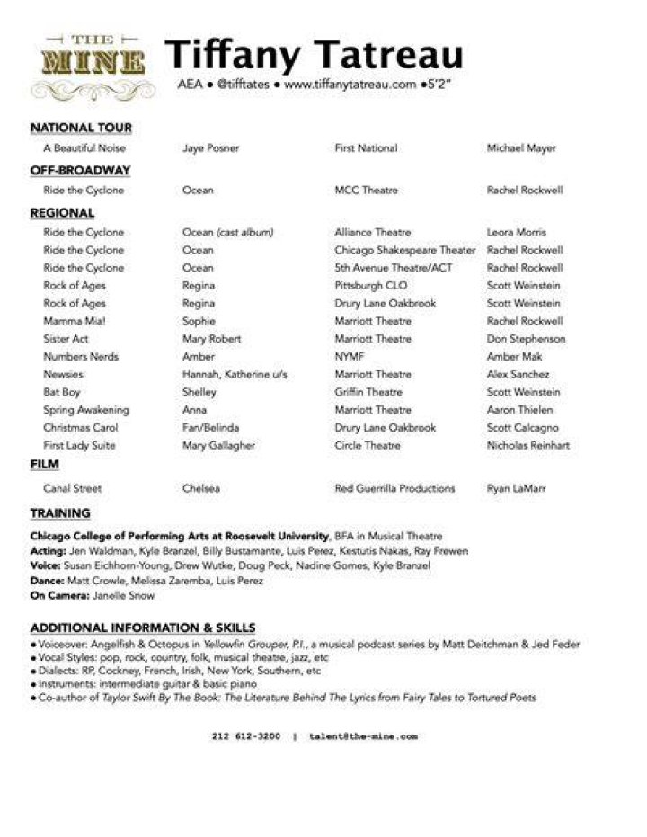Resume &mdash; Tiffany Tatreau