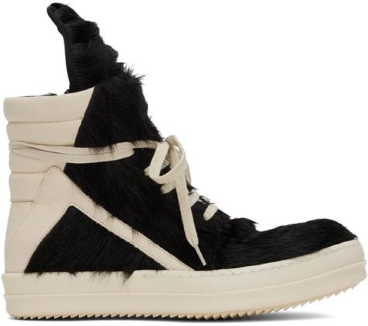 Rick Owens Black & OffWhite Stocking Tall Boots SSENSE Canada