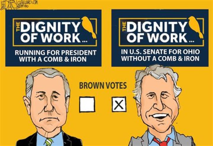 Rumpled Sherrod Brown now in run for Vice President Darcy cartoon