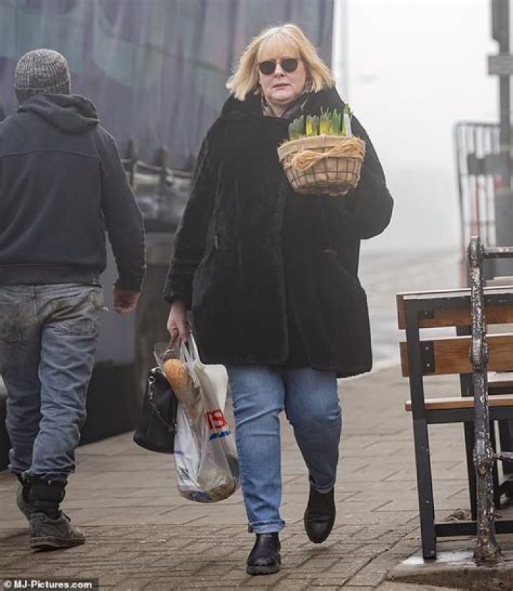 Sarah Lancashire goes grocery shopping with husband Peter Salmon 247