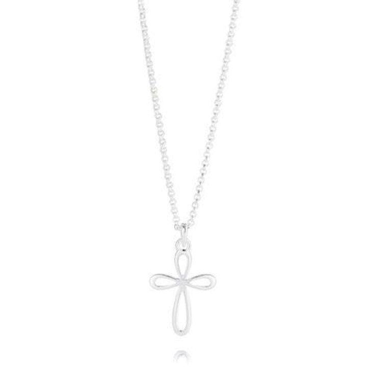 Sterling Silver Cherish Cross Necklace By Molly Brown London