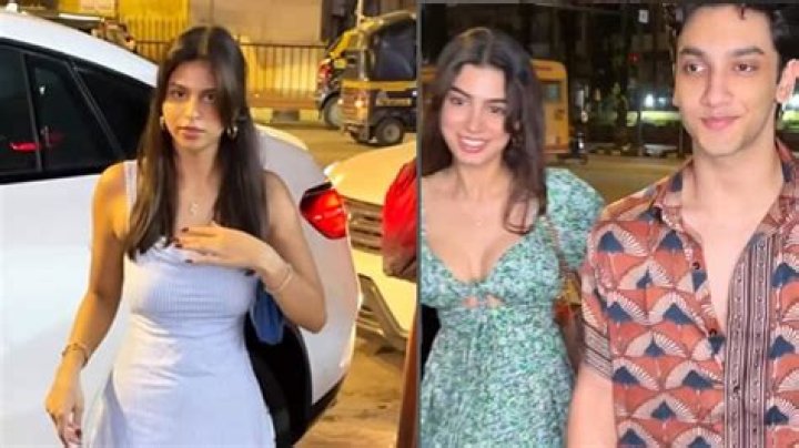 Suhana Khan, Khushi Kapoor Spotted With Vedang Raina On Dinner Outing
