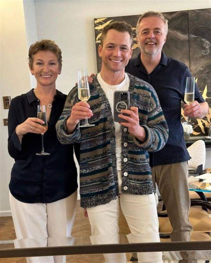 Taron egerton with his parents by aliciamartin851 on DeviantArt