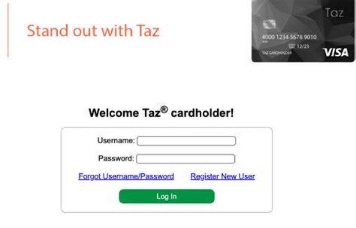 Taz Credit Card Login, Payment, Customer Service TheAppFlow