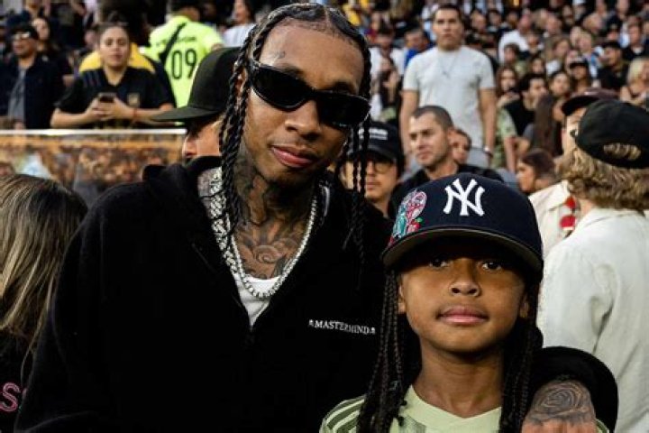 Tyga takes son King Cairo to the Kids' Choice Awards Daily Mail Online