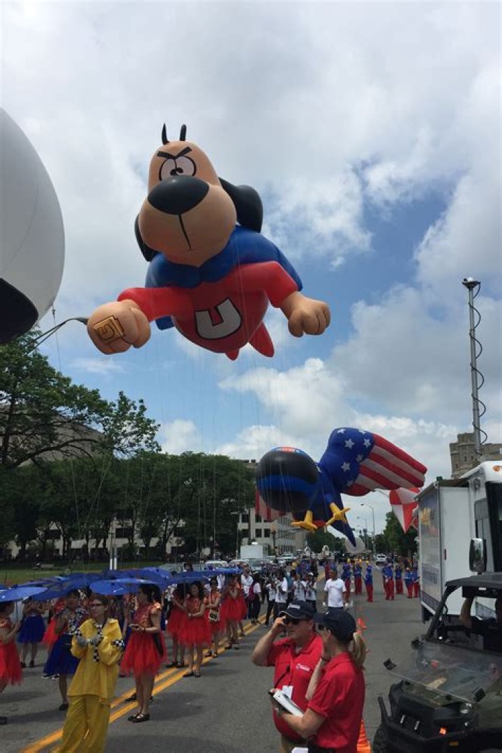 Underdog parade balloon test flight YouTube