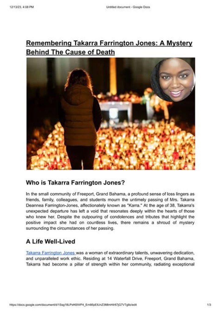 Who Is Takarra Farrington Jones? Wikipedia And Age LƯƠNG VĂN CAN