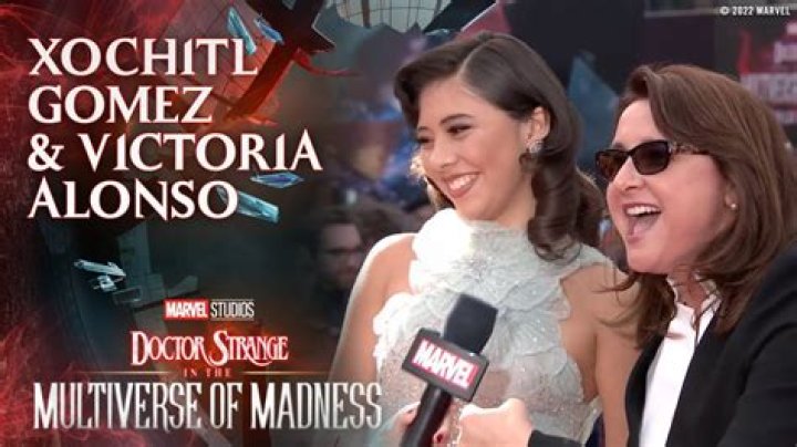 xochitl gomez & victoria alonso in 2022 Doctor strange, Marvel films